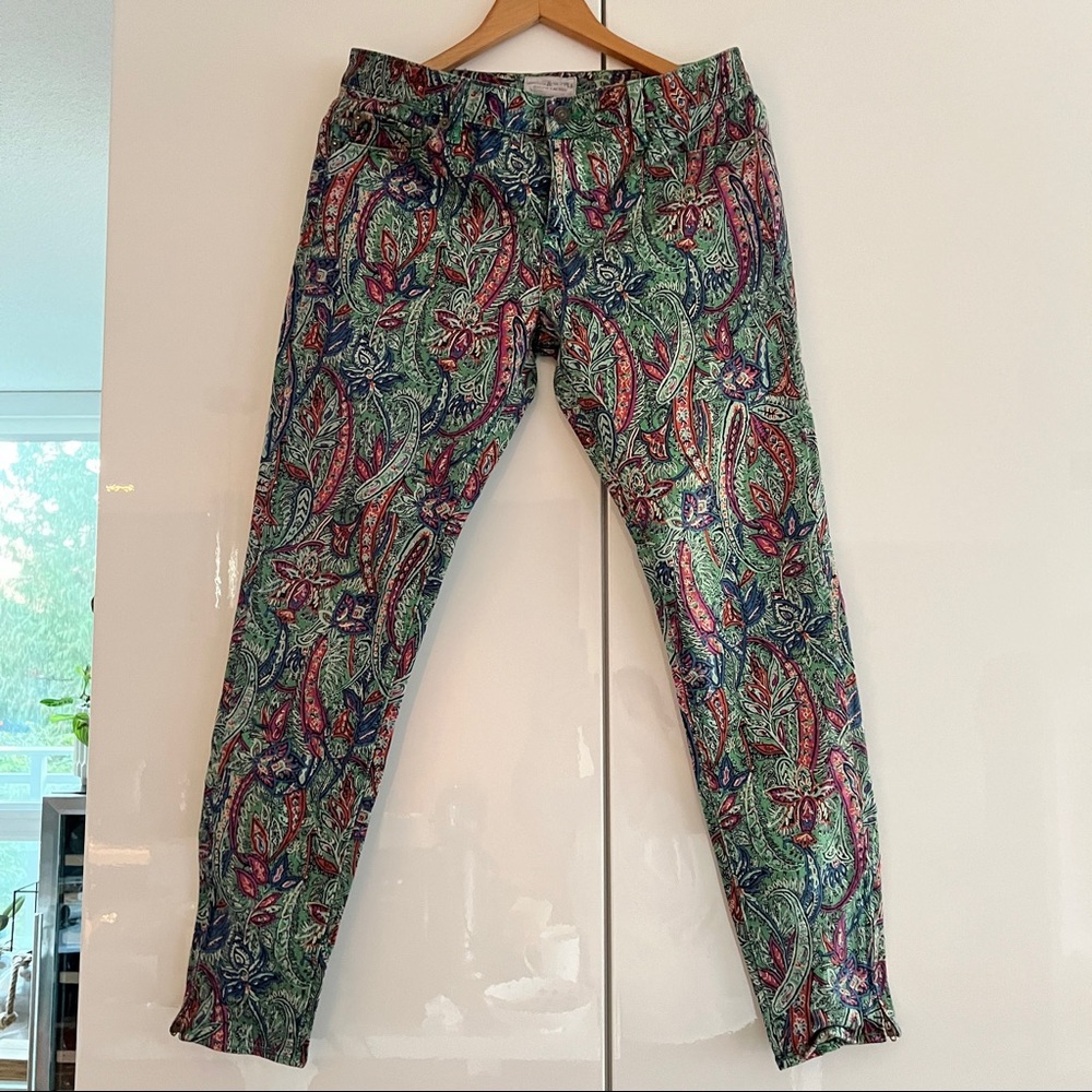 Ralph Lauren Denim & Supply ankle/cropped jeans SZ 10/29 Floral Paisley